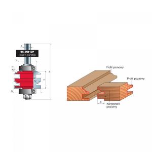 Zestaw profil/kontrprofil x 50,40 x 32,70 x 104,00 x 12 R1=4,50 R2=4,50 Z2 FREUD 99-29112P