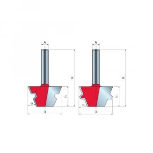 Zestaw do połączeń kątowych 22 5° – 2 frezy x 37,30 x 22,20 x 54,2 x 8 Z2 α=22,50° FREUD 99-04308P