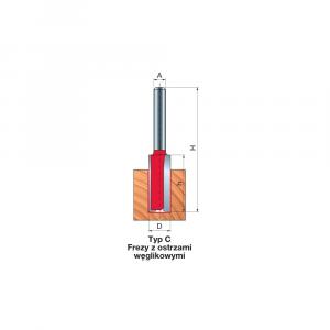 Frez dwuostrzowy do obróbki prostej x 22 x 19 x 51,0 x 8 Z2 FREUD 04-15708P