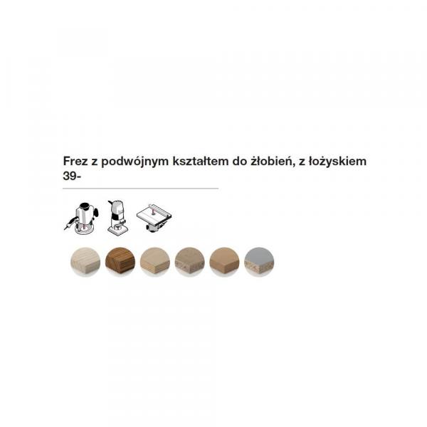 Frez z podwójnym kształtem do żłobień z łożyskiem górnym x 19 x 9,60 x 53,0 x 6 R=2,40 Z2 FREUD 39-51206P