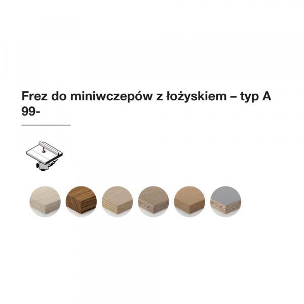 Frez do miniwczepów z łożyskiem górnym – typ A x 50,80 x 45,20 x 108,00 x 12 Z2 α=20° FREUD 99-03912P