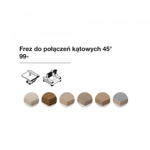 Frez do połączeń kątowych 45° x 55 x 23 x 61,0 x 12 Z2 α=45° FREUD 99-03512P