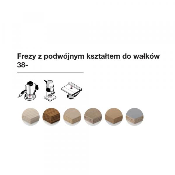 Frez z podwójnym kształtem do wałków x 32,70 x 15 x 57,2 x 6 Z2 FREUD 38-90006P