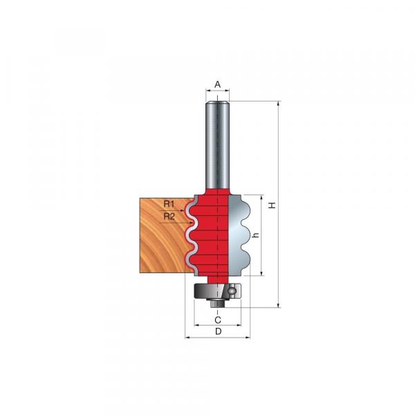 Frez z potrójnym promieniem x 22,24 x 27,40 x 70,9 x 8 R=1,16 Z2 FREUD 84-10608P