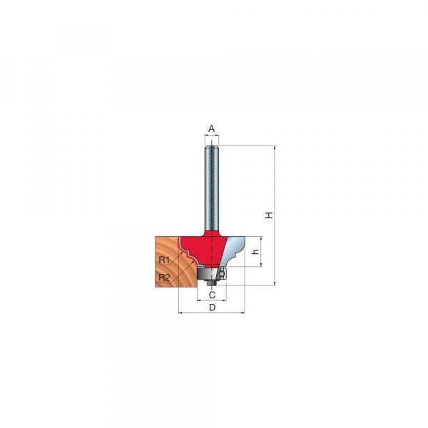 Frez klasyczny do esownic x 28,60 x 12,70 x 54,9 x 6 R1=4 R2=4 Z2 FREUD 38-60206P