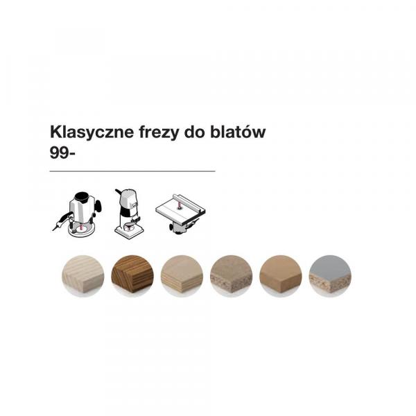 Frez klasyczny do żłobień do blatów x 41,30 x 15,90 x 58,4 x 8 R1=4,30 R2=4,40 Z2 FREUD 99-01108P