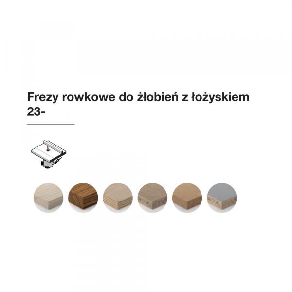 Frez rowkowy do żłobień z łożyskiem górnym x 60,50 x 17,30 x 63,8 x 12 Z2 FREUD 23-10412P