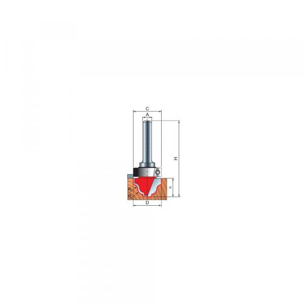 Frez do żłobienia esownic z łożyskiem górnym x 28 x 14,40 x 64,1 x 12 Z2 FREUD 39-52812P