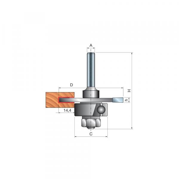 Frezy skrzydełkowe szczelinowe x 50,80 x 3,50 x 60,3 x 12 Z3 FREUD 63-16512P