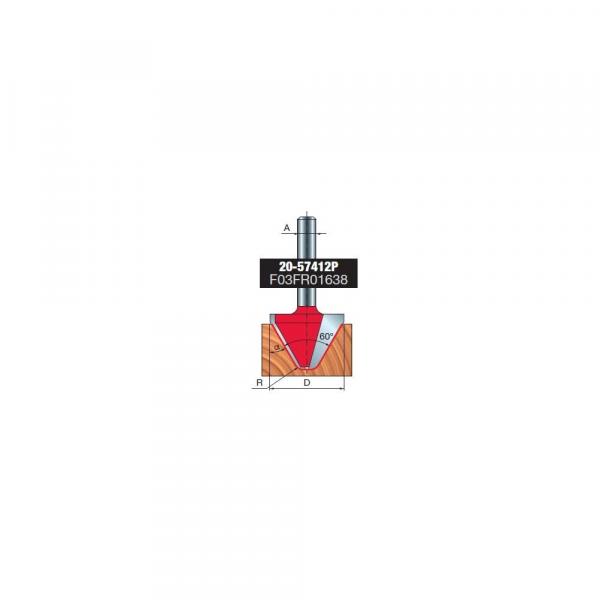 Frez do liter x 28,60 x 19 x 67,15 x 12 Z2 α=60° FREUD 20-57412P