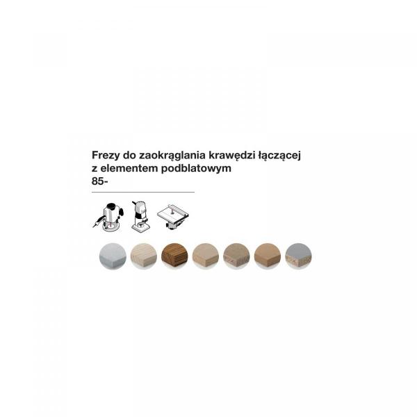 Frez do zaokrąglania krawędzi łączącej z elementem podblatowym x 57,20 x 31,80 x 81,0 x 12 Z2 FREUD 85-00312P